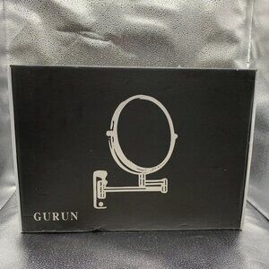 DOWN GURUN 8.5 inch Square Makeup Mirror w/ Lights LED Chrome Finish Silver SU87
